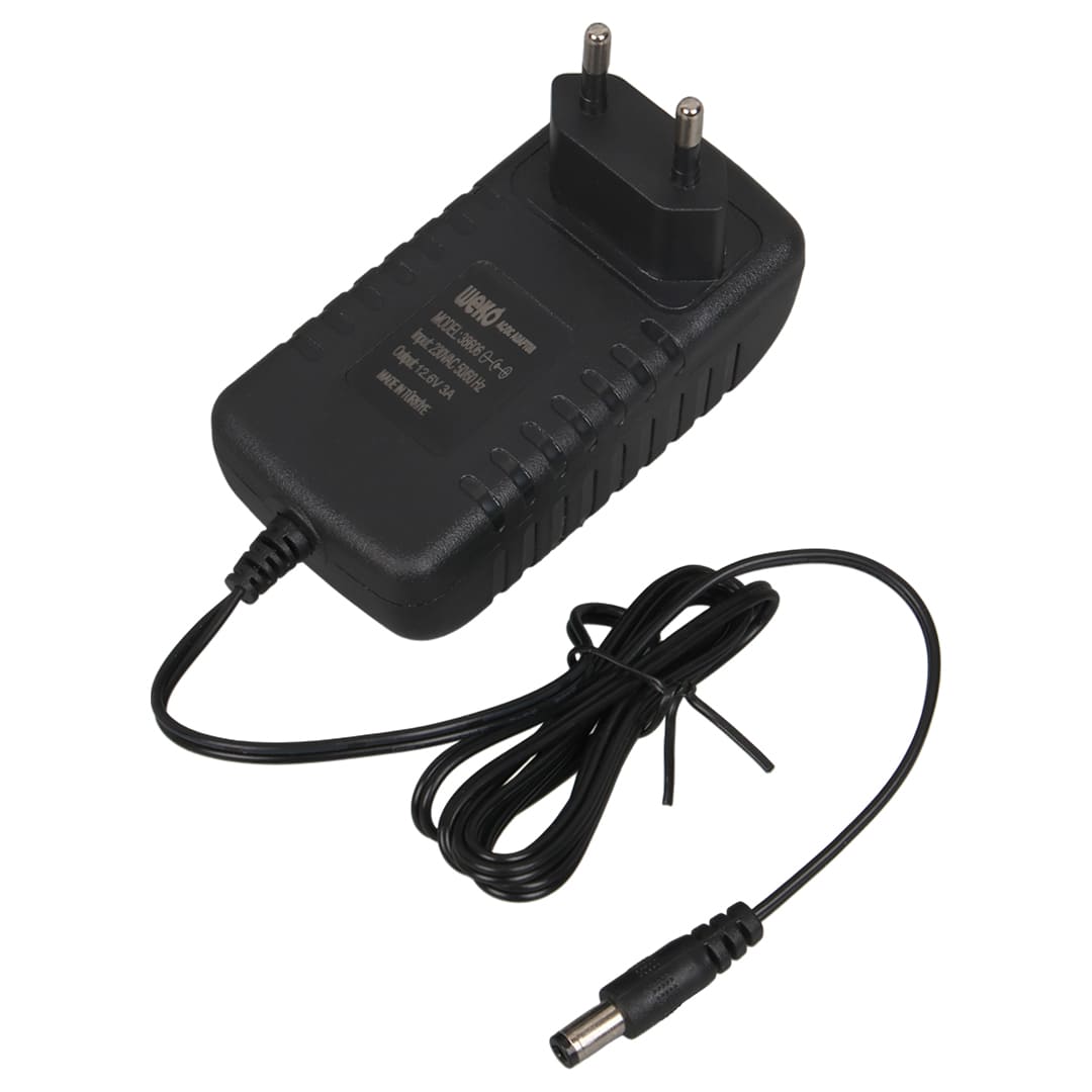 12.6 VOLT- 3 AMPER 3S Li-ion 5.5*2.5 LEDLİ YERLİ ŞARJ ADAPTÖRÜ - Görsel 3