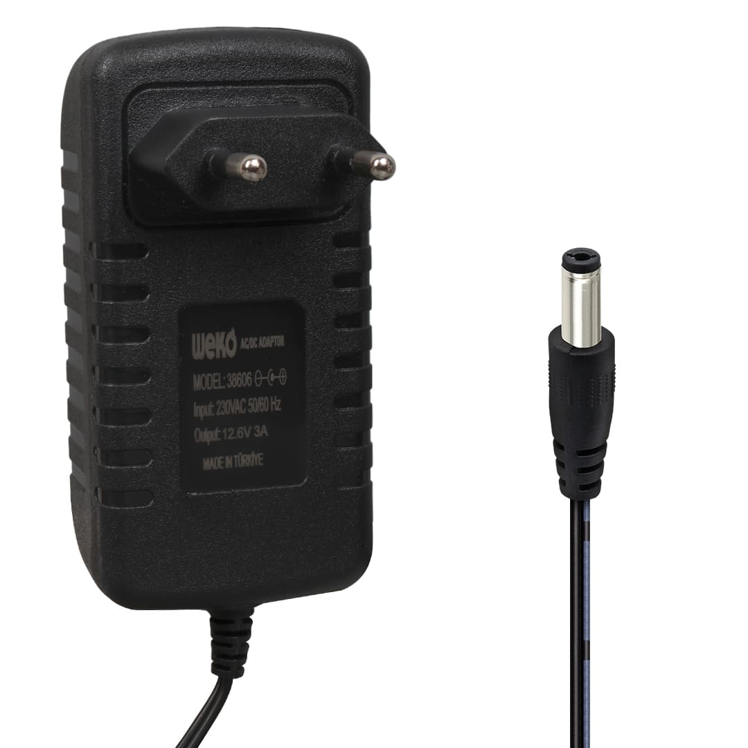 12.6 VOLT- 3 AMPER 3S Li-ion 5.5*2.5 LEDLİ YERLİ ŞARJ ADAPTÖRÜ