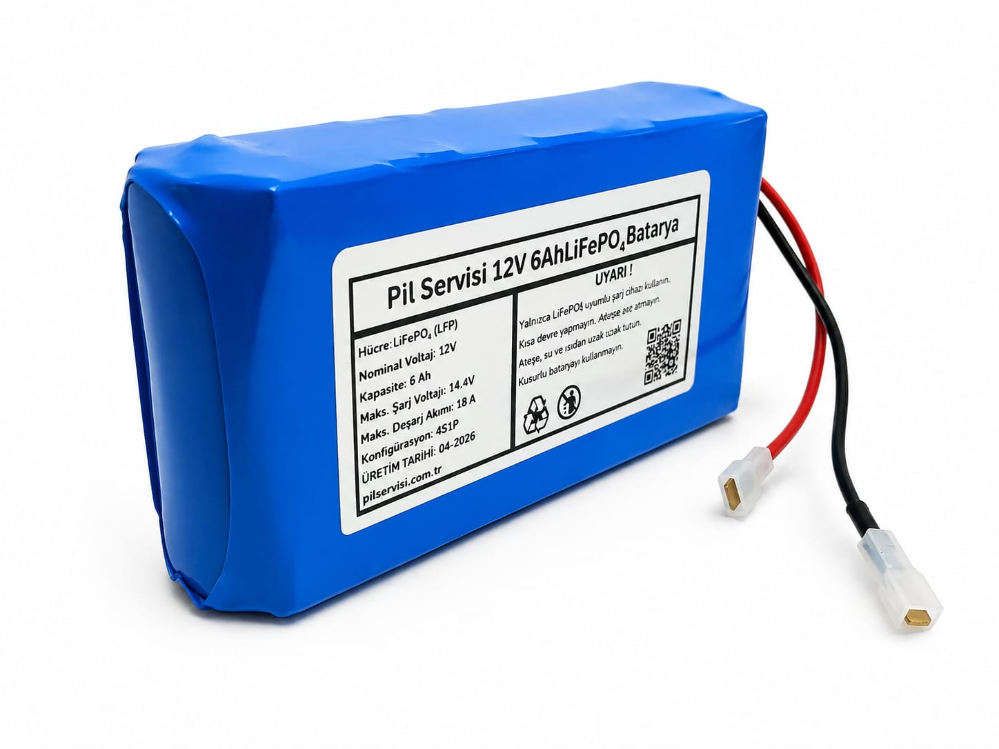 12V 6Ah LiFePO4 Batarya - Görsel 2