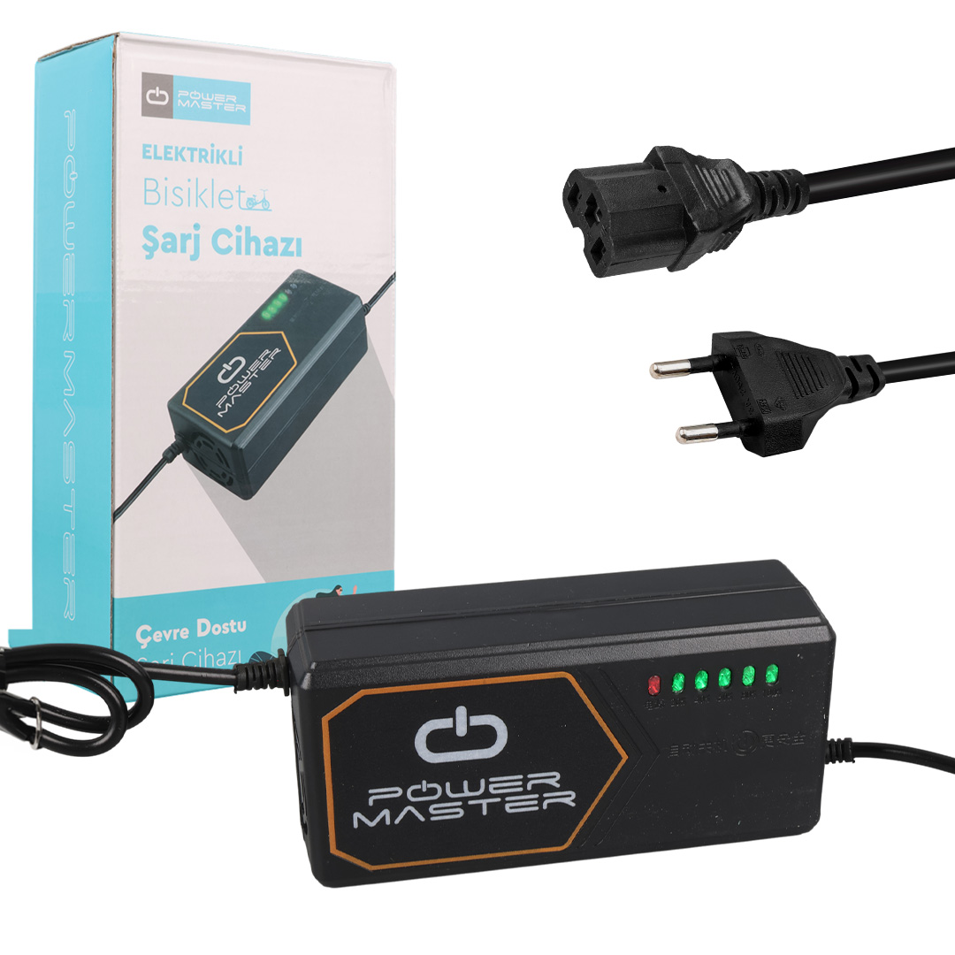 48V 2.5A Elektrikli Bisiklet Şarj Cihazı C16 Uçlu Hızlı Şarj Adaptörü - Görsel 3
