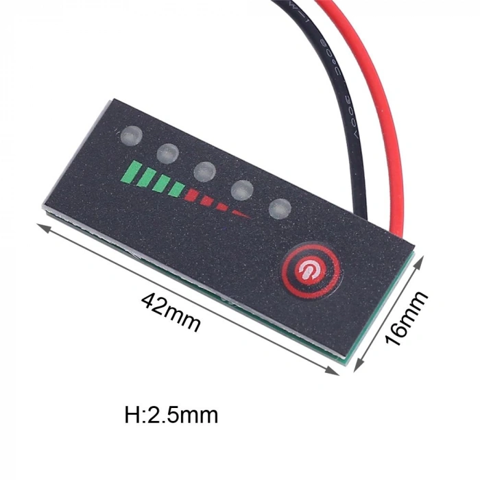 6S (25.2V) Lityum Batarya LED Seviye Göstergesi – Voltaj Göstergeli