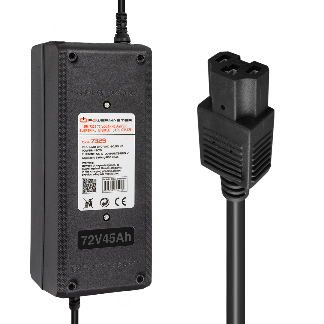 72V 5.6A Elektrikli Bisiklet Şarj Cihazı Hızlı Şarj Adaptörü - Görsel 3