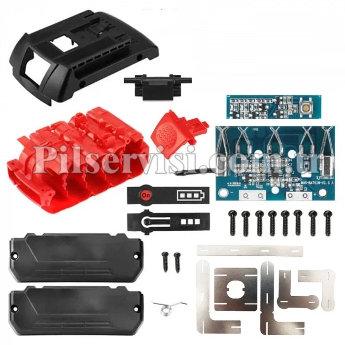 Bosch 18V Batarya Kasa Seti + BMS Pilsiz 10 Hücreli (5S2P) Li-ion Uyumlu - BMS'li