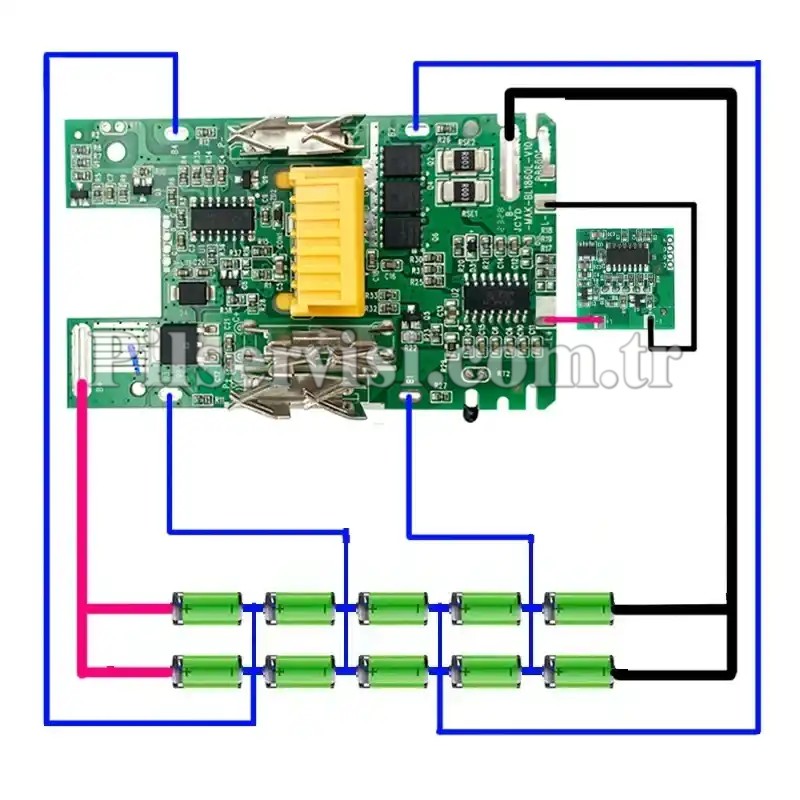 Makita 18V Batarya Kasa Seti 10 Pilli (5S2P) Pilsiz Li-ion Matkap Pil Gövdesi-BMS'li - Görsel 2