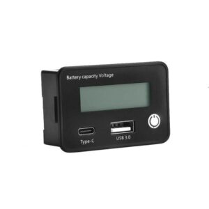 Hızlı Şarjlı LCD Batarya Kapasite ve Voltaj Göstergesi 8-30V - Pil Kutusu