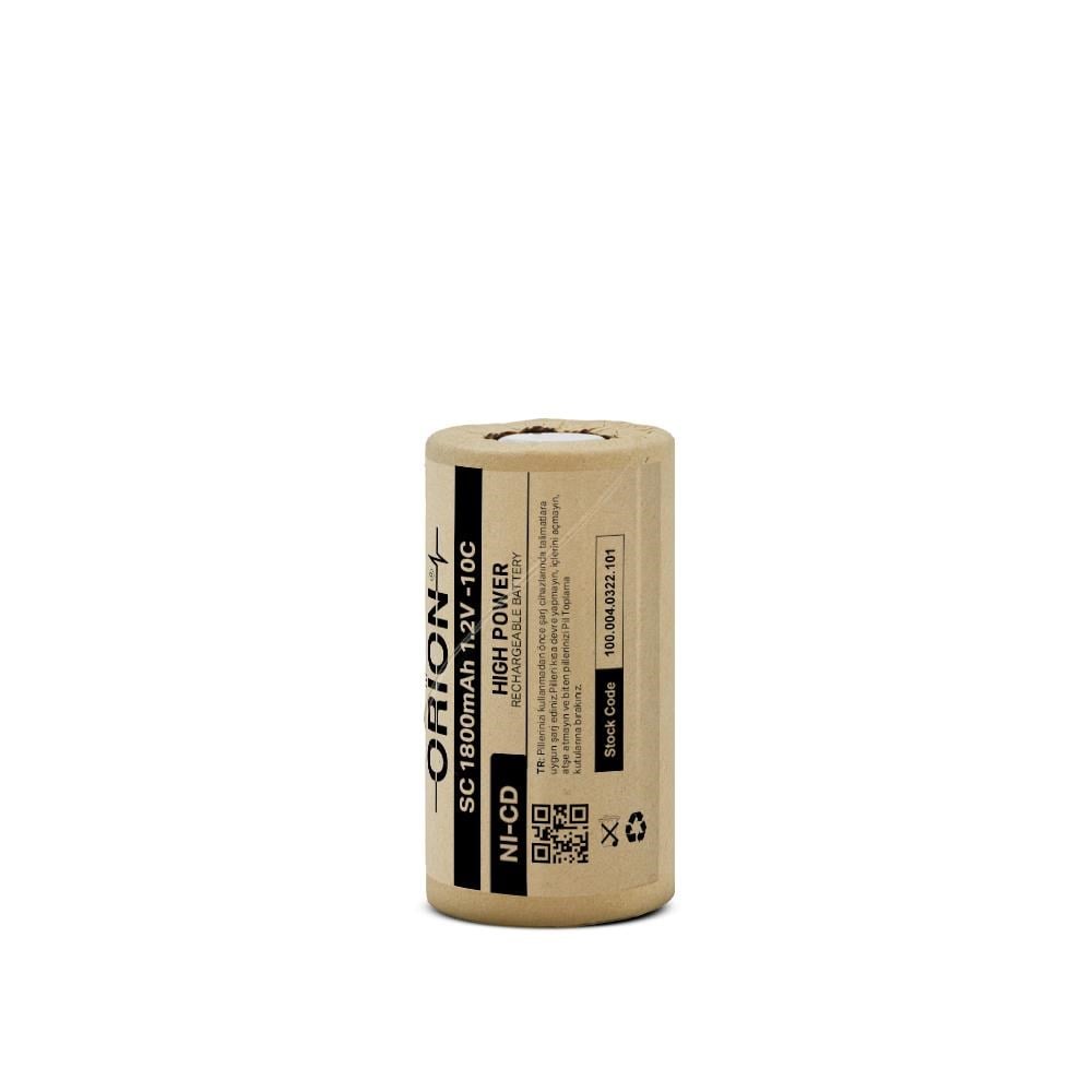 Orion 1.2V Ni-Cd SC 1800mAh Şarj Edilebilir Pil HP - Pil Kutusu