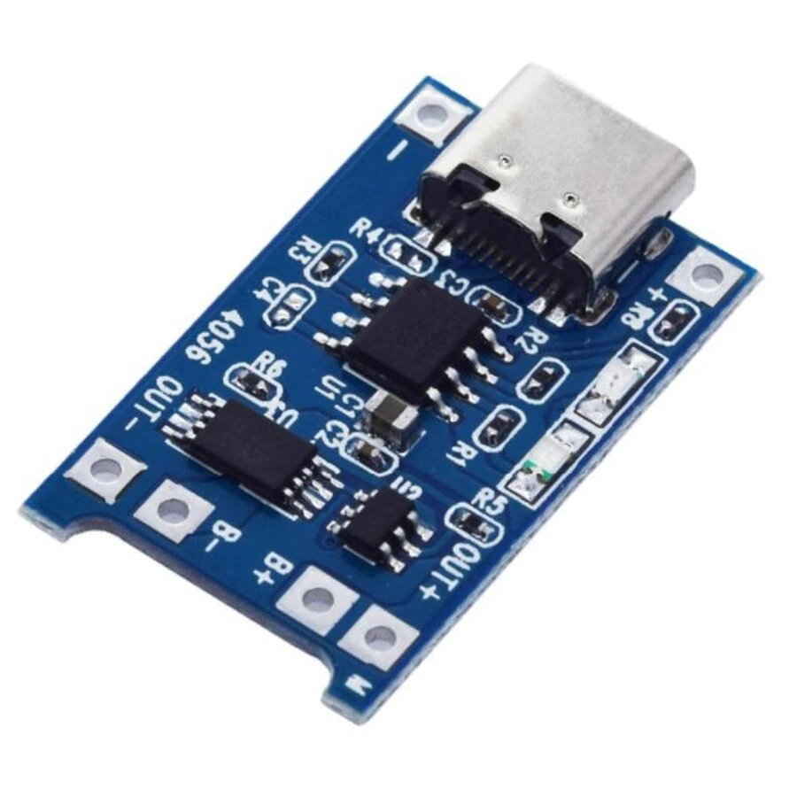 TP4056 Type-C 1S 3.7V LiPo Li-ion Pil Şarj Devresi - Pil Kutusu